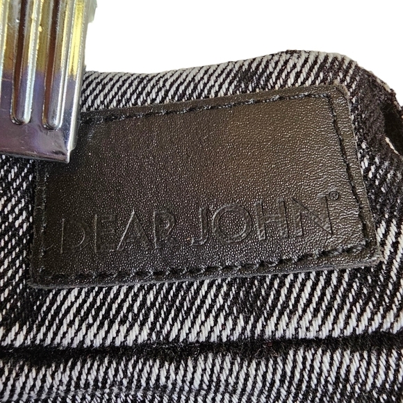 DEAR JOHN SUPER HIGH RISE OLIVIA RAW HEM BLACK ACID WASH SKINNY JEAN•Size 27•NWT - Picture 9 of 12